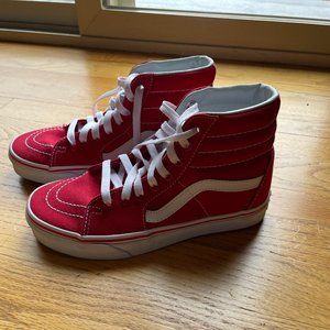 Red High Top Vans SK8-HI